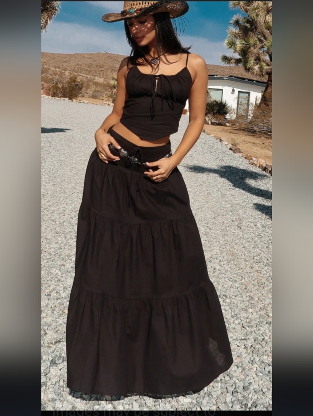 Black Tiered Maxi Skirt – Women's Flowing Summer Skirt/Dress ✨